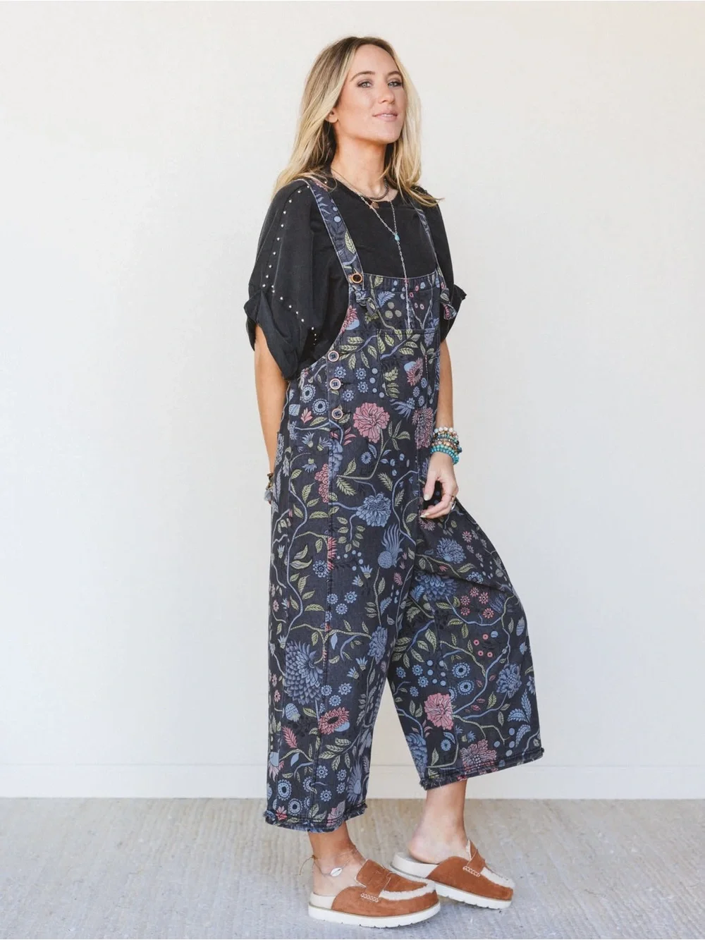 Three Bird Nest High Hopes Slouchy Denim
Overalls Boho Denim Size Large - Picture 1 of 11